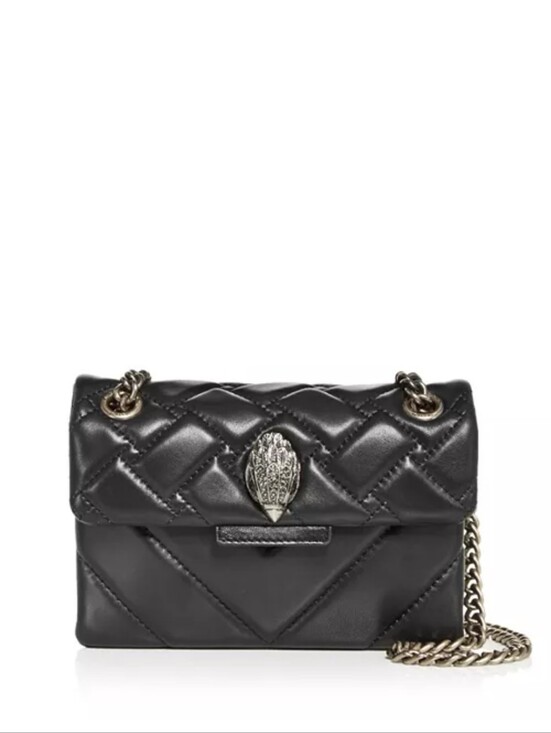 Kurt Geiger Handbags - Kurt Geiger Mini KensingtonBlack Quilted Crossbody with Silver Chain
